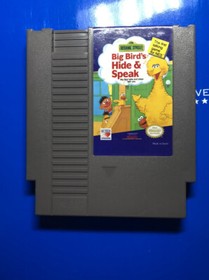 NES Sesame Street 123 & Big Bird's Hide and Speak 2 Games Cartridges Only!
