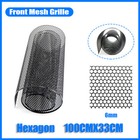 <!--F#f_0-->100x33cm Black Hexagon Aluminium Car Bumper Grille Mesh Net Vent Hole 6x6mm AU@<!--F/-->