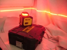 PREXISO 360° Red Cross Line Laser 50 Feet Self Leveling Laser with hard case