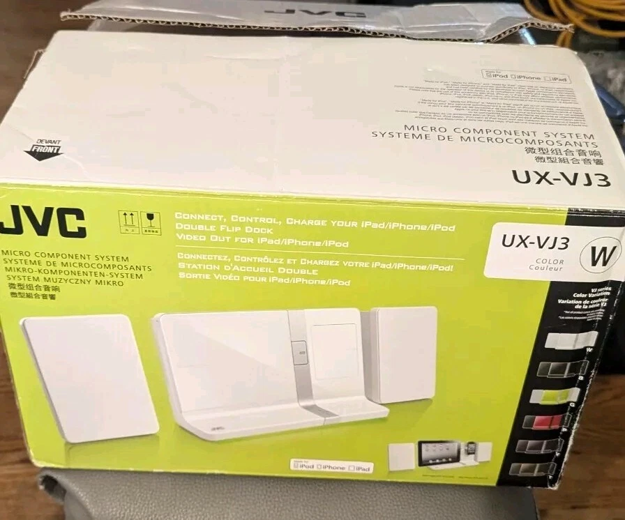 JVC Micro Component System UX-VJ3 White For iPod And iPad And Aux With Remote - Image 3 of 4