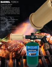 BRAND NEW WHIP IT BARREL SEARING POWERFUL FLAME PROPANE MAP GAS TORCH FUEL COMBO