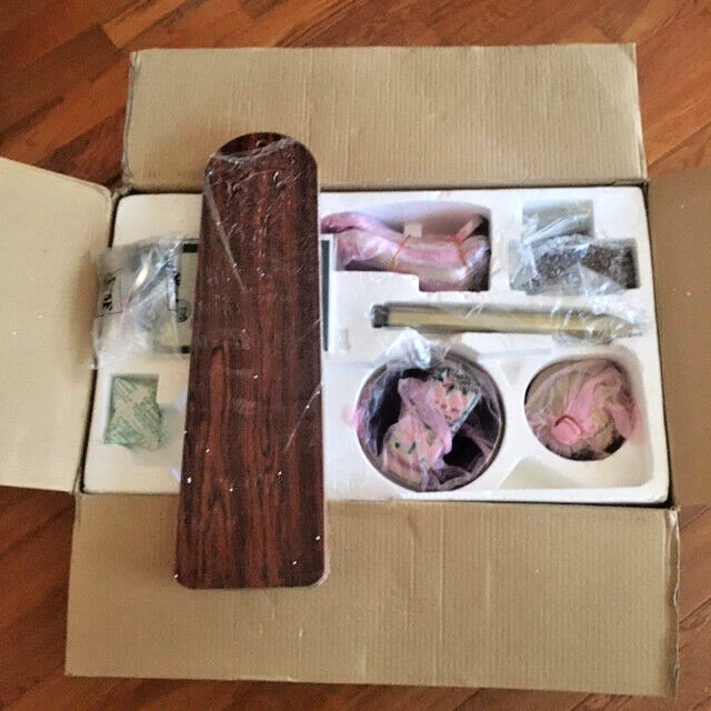 VTG Hunter Lancaster Antique Brass Ceiling Fan w/Lights Model 20550 | NIB - Image 2 of 4