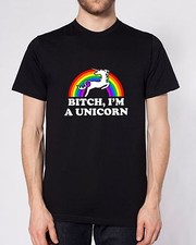 BITCH, I'M A UNICORN T-SHIRT LUSTIG MYSTISCH KREATUR MÄNNER DAMEN MÄDCHEN