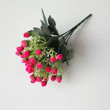 Artificial Flowers Plants Fake Rose Bouquet Outdoor Home Wedding Graves Decor UK