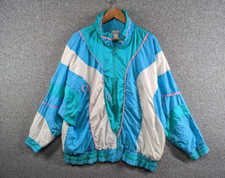 Lavon Vintage 90's Multicolour Festival Nylon Windbreaker Track Jacket - Xl
