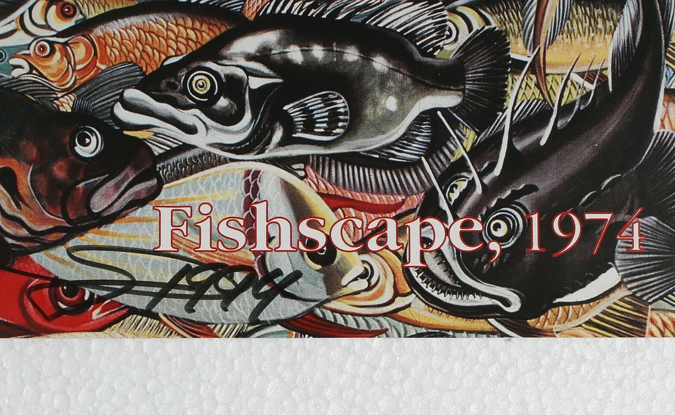 ERRO -  Fishscape (1994) Ausstellungsplakat / Offset handsigniert und datiert.  - Bild 2 von 4