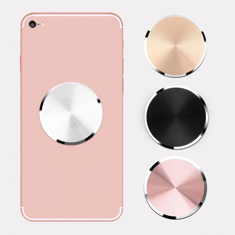 Paquete de 2 pegatinas universales de placa de metal para teléfono soporte magnético de montaje en coche Foto 2 de 4