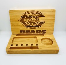 Chicago bears laser engraved Bamboo high quality rolling tray Custom gift