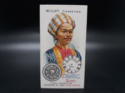 1908 Wills Time And Money In Different Countries #44 Siam Tobacco Cigarette  Card