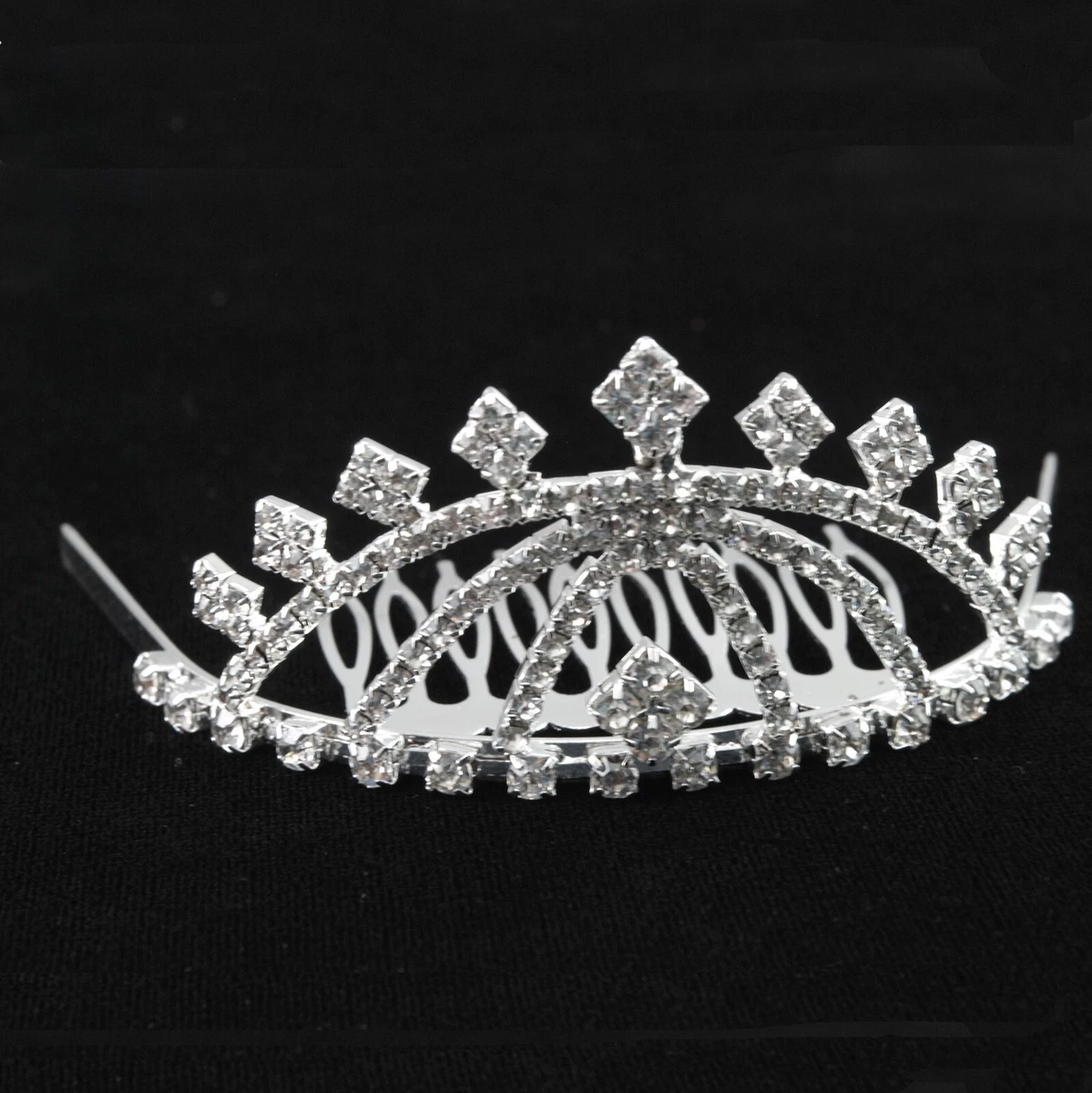 Tiara De Novia MA24 Con Diseño En Pasta Francesa Y Base En Chapa