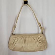 Little Gold Bag Hobo Genuine Leather shoulder carry one strap zipper 90s elegant