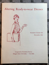 Alteting Ready to wear Dresses. November 1961. Oregon State Unv.