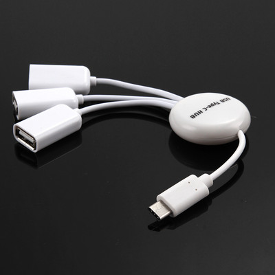 USB 3.1 Type C Male to 3 USB 2.0 Female Adapter Cable Converter HUB For 12'' Mac