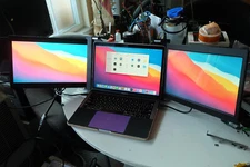 AdeSeven Portable Tri-Screen 13.3" dual external laptop LCD 1080p USB-C/HDMI