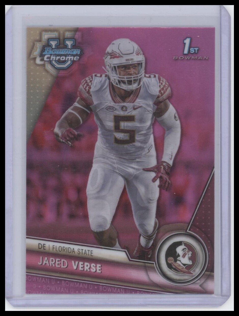 2023 Bowman University Chrome #60 Jared Verse Pink Refractor