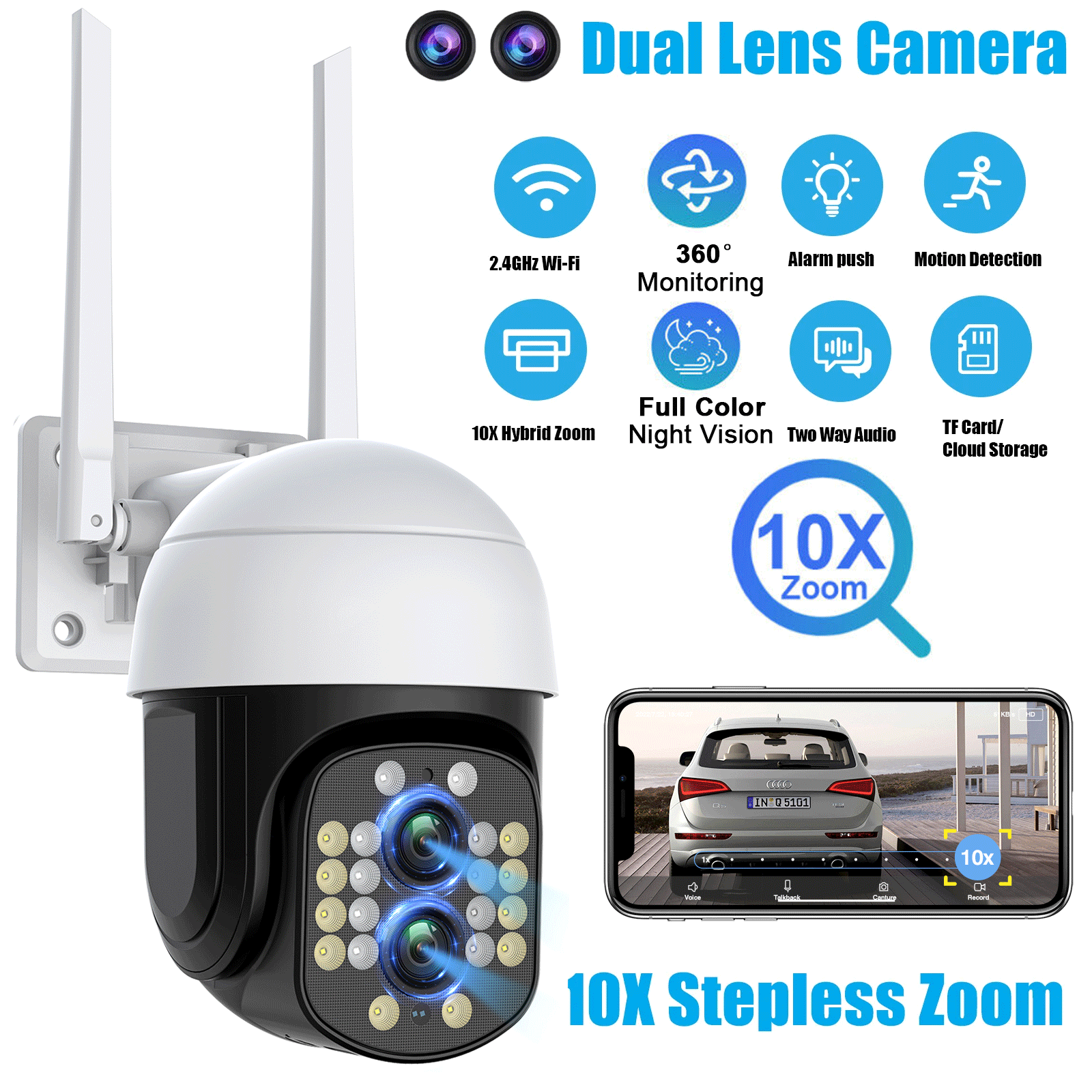 360° Auto-Tracking Outdoor Security Camera with Smart Motion Alerts-image