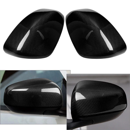For NISSAN 370Z Z34 2009-2019 Real Carbon Fiber Add-On Side Mirror Cover Caps