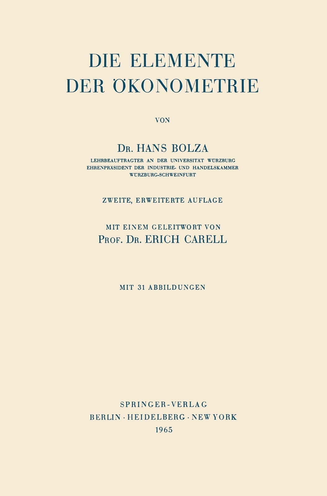 Die Elemente Der Ökonometrie | Buch | 9783540032625