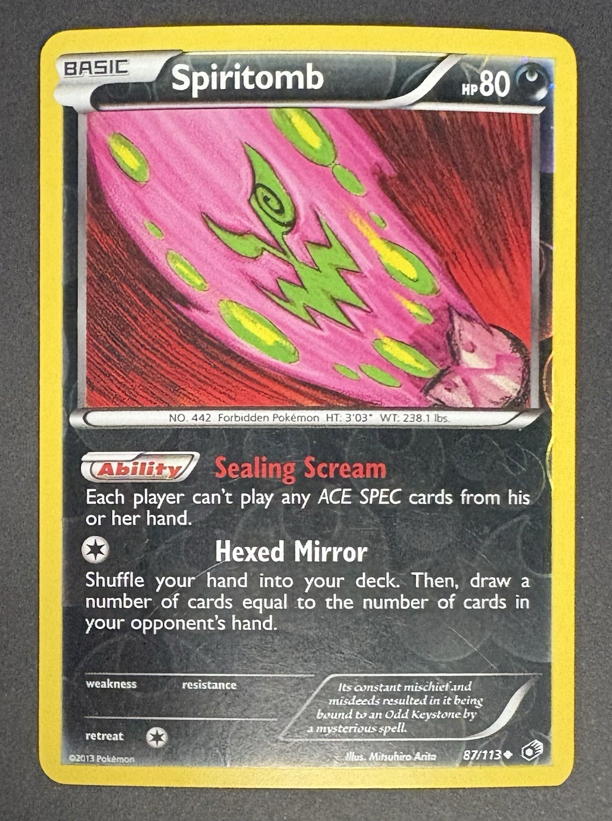 Spiritomb 87/113 Uncommon Legendary Treasures Pokemon Card Reverse Holo LP