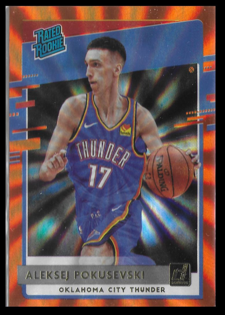 Aleksej Pokusevski 2020-21 Donruss Rated Rookies Orange Laser #209