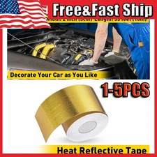 Tape Wrap Self-adhesive High Temperature 2"33FT Gold Intake Heat Reflective1-5X