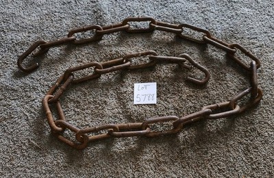 Vintage Rustic Rusty Country Farm Salvage Primitive Steampunk Art Hanger Chain