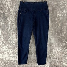Spanx Size M Casual Stretch Skinny Jeans Denim Pants Blue Zip
