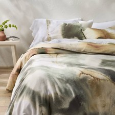 Full/Queen Heavyweight Linen Blend Duvet Cover and Sham Set Washed