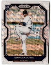 Edwar Colina 2021 Panini Prizm White Wave Rookie #51 Minnesota Twins