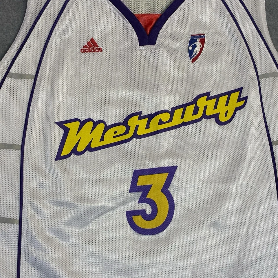 Camiseta Adidas Phoenix Mercury Taurasi #3 WNBA Malla Blanca Talla M Foto 2 de 4