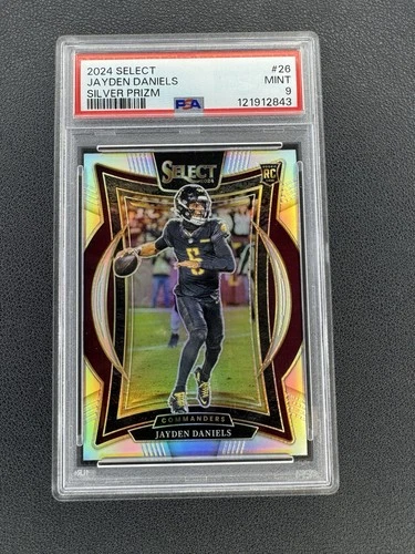 2024 PANINI SELECT SILVER PRIZM #26 JAYDEN DANIELS ROOKIE RC PSA 9