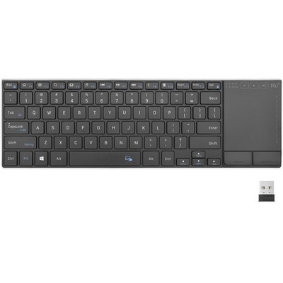 Rii 2.4G Wireless Keyboard,Bluetooth Keyboard(BT 5.1+2.4G),Aluminium Alloy Po...