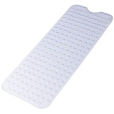 Extra Long Non Slip Bathtub Mat - 40 x 16 Inch 40" x 16" Rectangular Clear