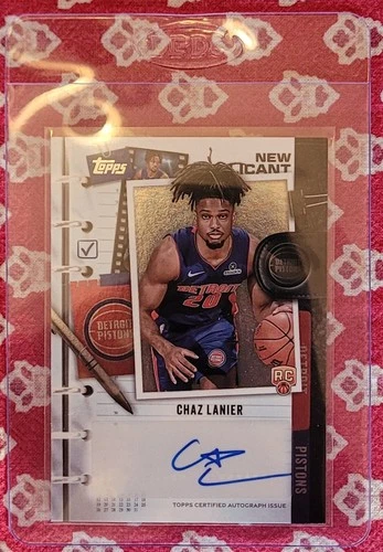 2025-26 Topps #NA-CL Chaz Lanier New Applicant Auto RC Detroit Pistons