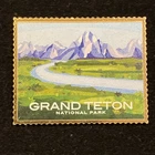 Grand Teton National Park 1 Oz Silver Art Stamp Bar – Colorized & .999 Fine