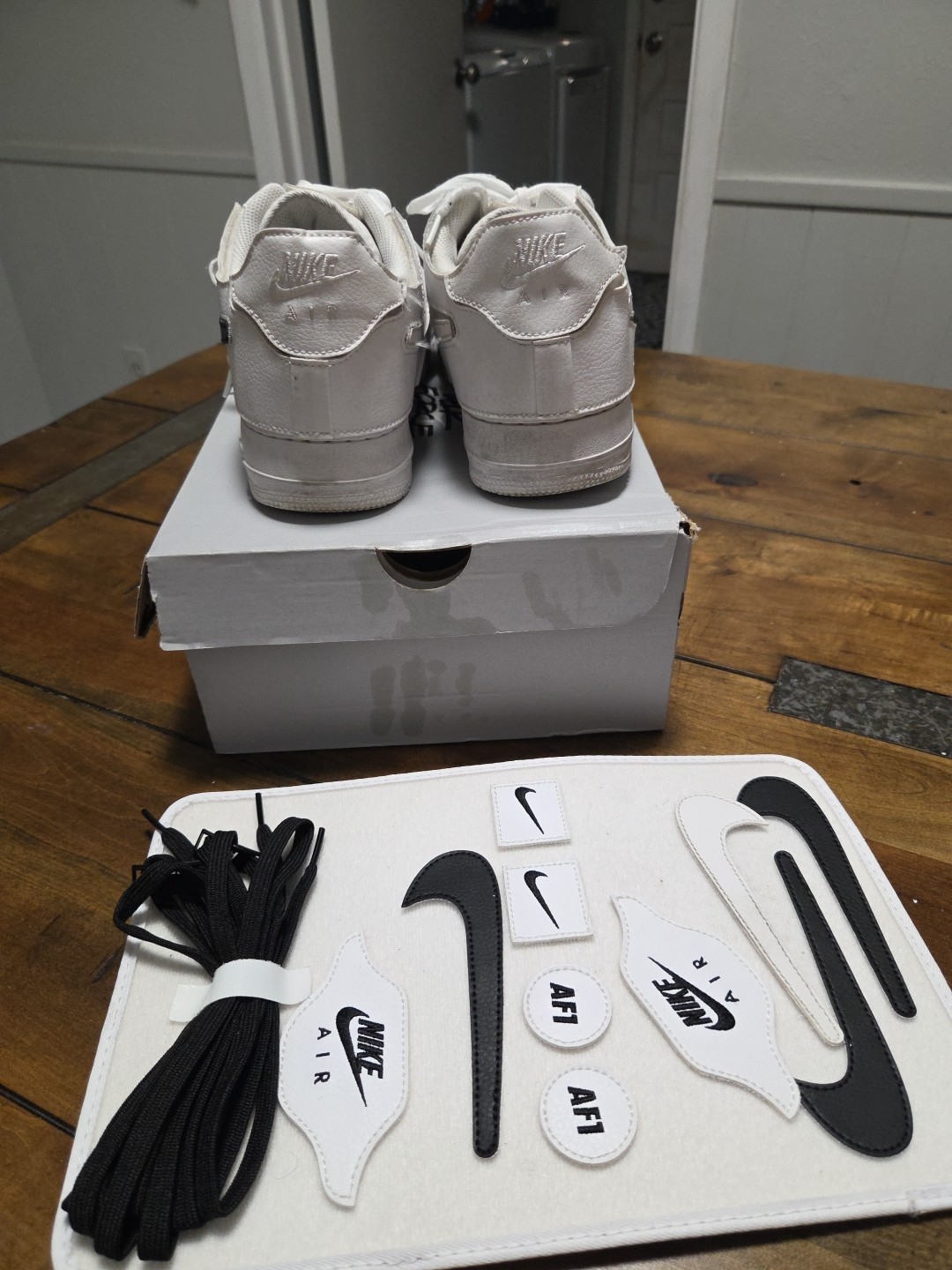 Nike Air Force 1/1 Cosmic Clay 10.5 CV1758-100 White Black Low Sneakers Shoes QS image 10
