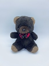 Mattel Emotions Black Bear Plaid Bow Tie 7 VINTAGE 1984