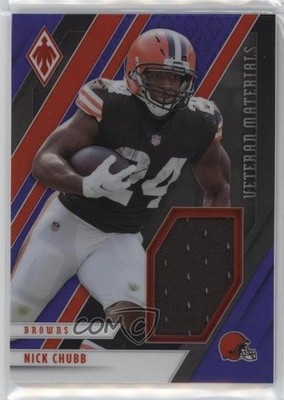 2021 Panini Phoenix Veteran Materials Purple 34/75 Nick Chubb #VM-NCH 17kq