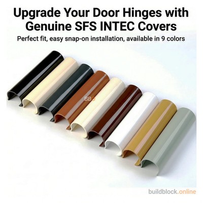 SFS Türscharnierabdeckungen 3 x INTEC 2D DYNAMIC Mitte PVC Kappen Ersatzteile