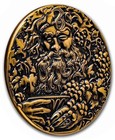 2022 Niue S$5 Gilt Twelve Olympians Bacchus High Relief 2 Oz. NGC MS70 Antiqued — photo 4