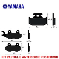 Satz BremsbelÄGe Vorne UND Hinten Yamaha FZR 50 1992