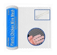 Upgraded Plastic Chicken Wire Fence Mesh(16INx33FT) - Black/Green/White Color... 1.21 per foot