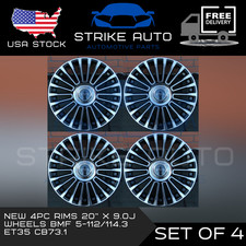 20 New Bmf M Style 20x9 Et35 5x112 Cb73.1 Wheels Fit Land Rover Range Rover