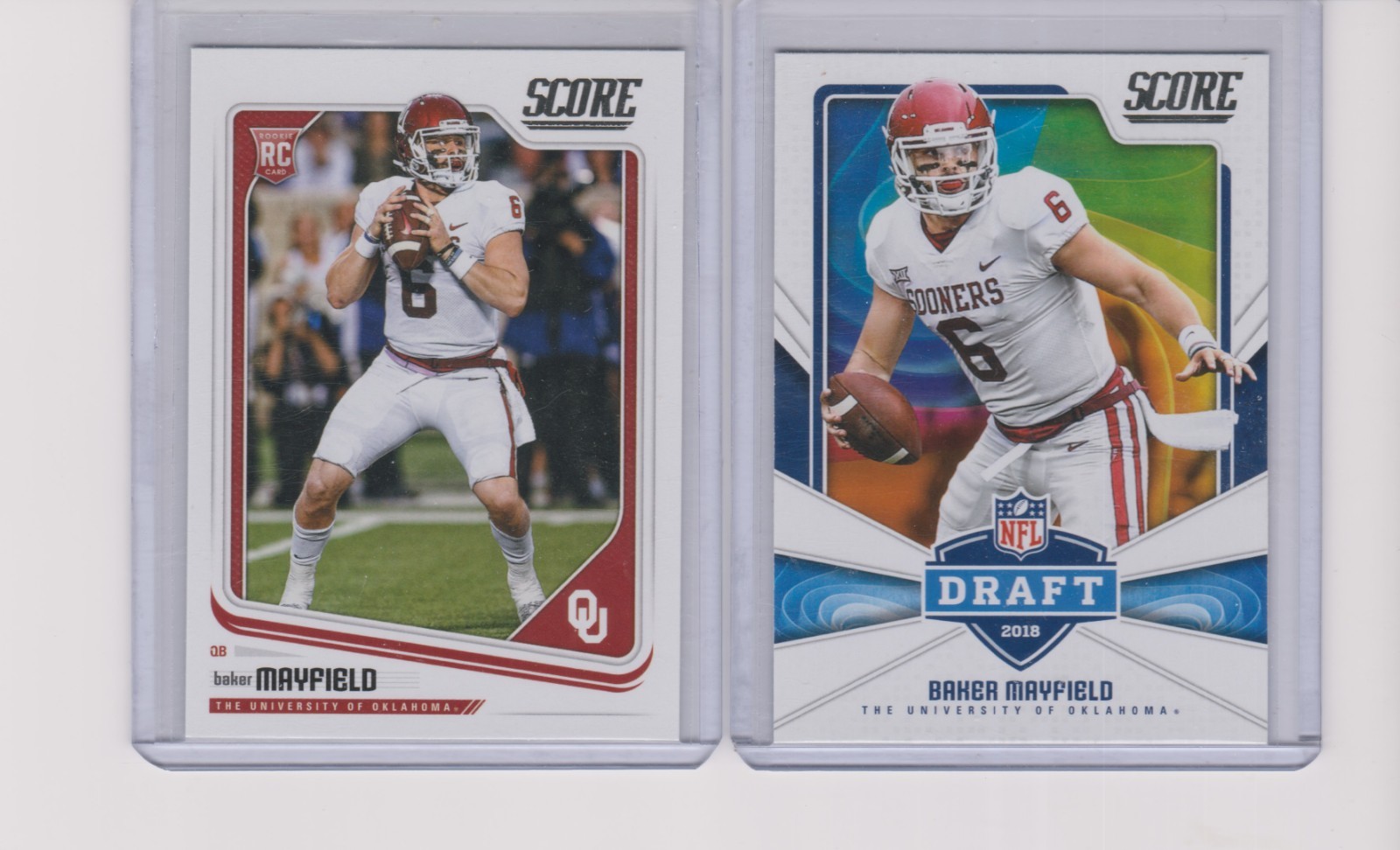 2018 Score Baker Mayfield Rookie x 2 Tampa Bay Buccaneers