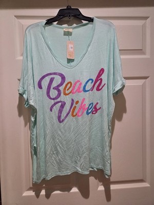 NWT BIBI Boutique Brand Top ''Beach Vibes'' Size Med
