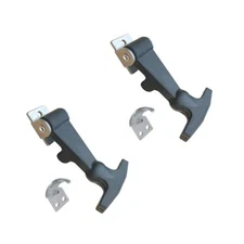 2 PCS Medium Elastic Hood Catch Flexible T-Handle Hasp Rubber Draw Latches 