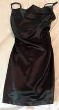 ZAFUL Black Satin Spaghetti Strap Slip Dress Baby doll Women's Sz M (6 ) sexy