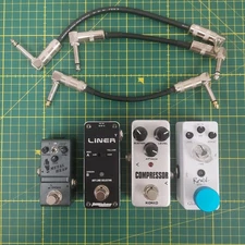Guitar Effector 4-Piece Set With Patch Cable Donner Metal Head/Tomsline Liner/Ko