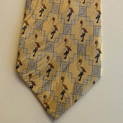 Vintage flamingoes Stuart Davies Italian silk tie