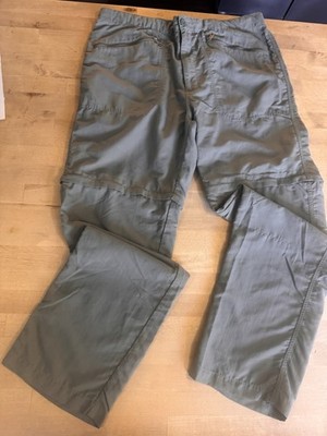 Rohan Pants Mens Gray Convertible Hiking Outdoor Travel 36 